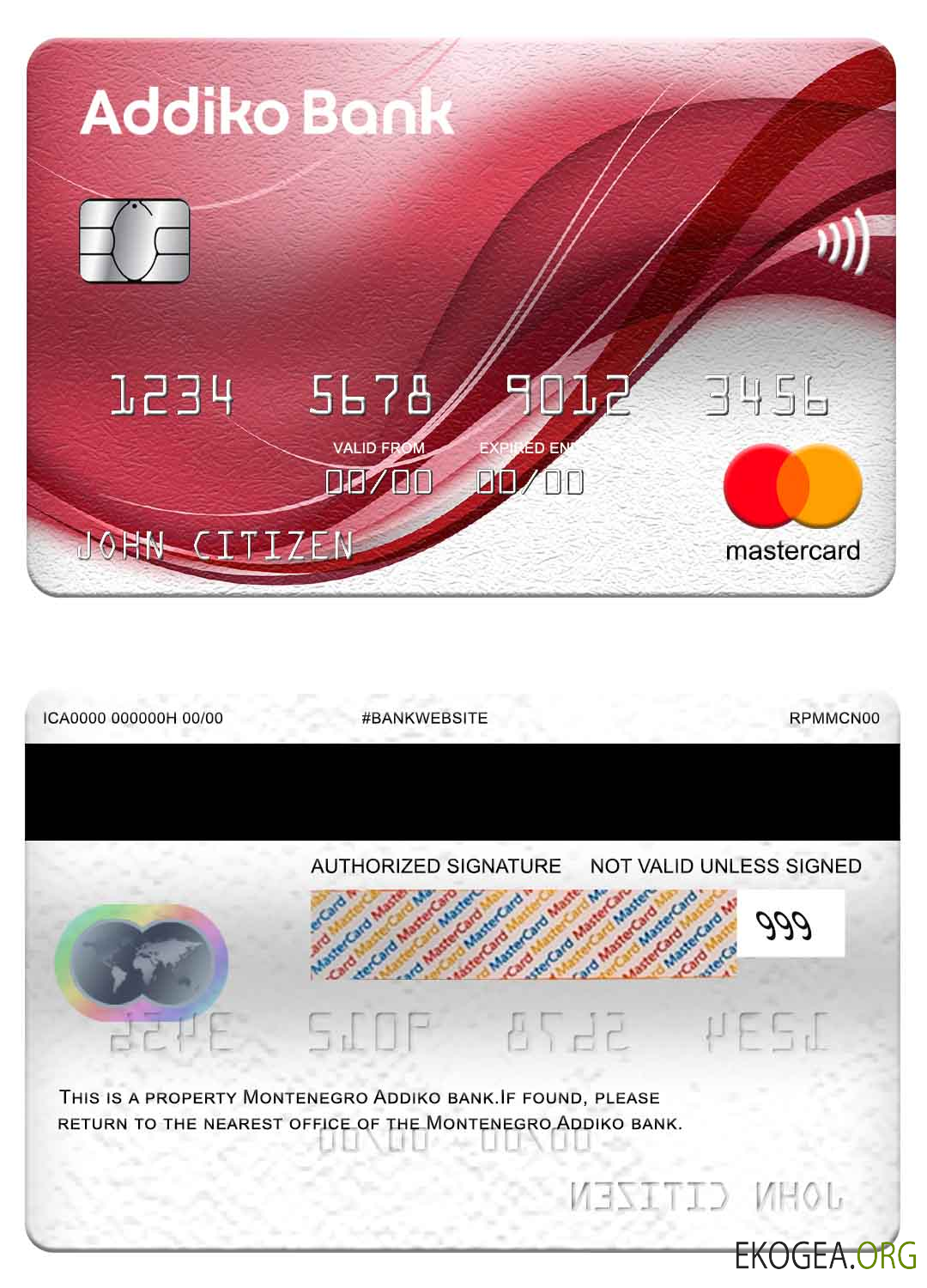 Monténégro Addiko Bank mastercard